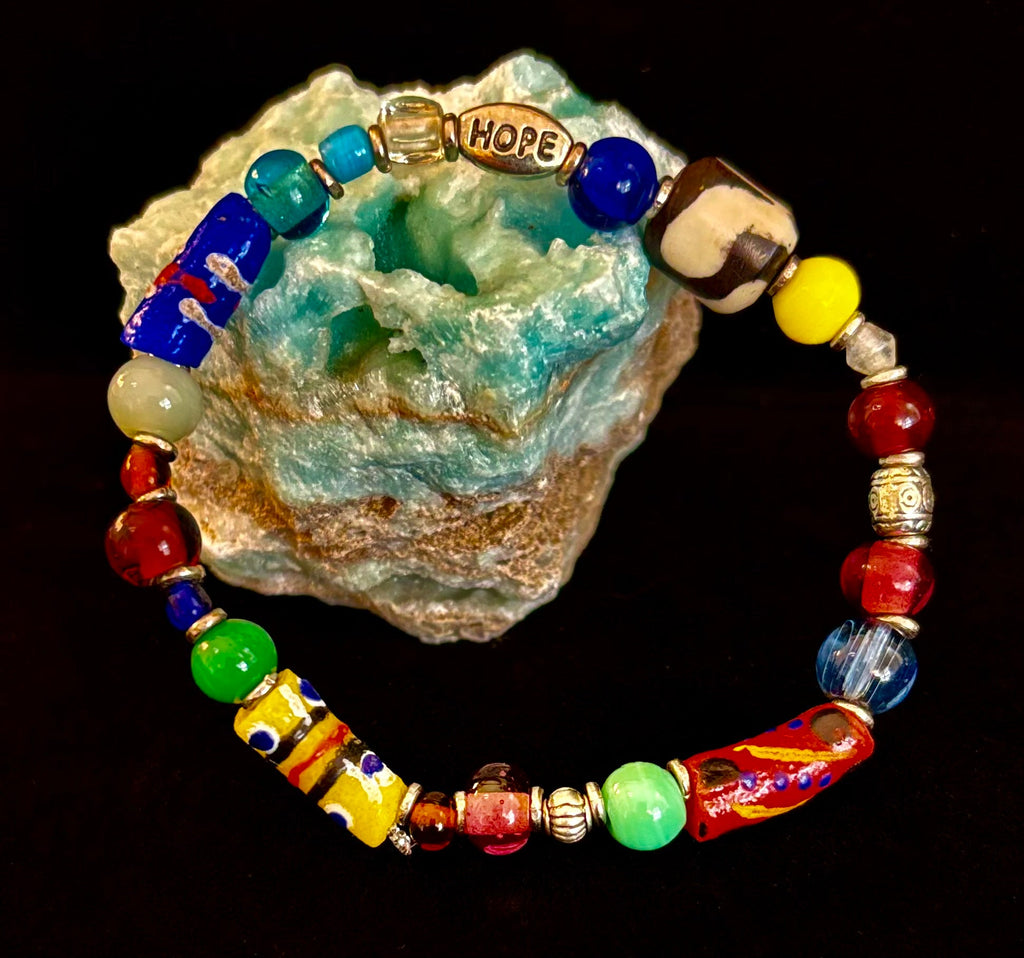 ✨ Hope Forward Uganda Trade Bead Bracelet ✨