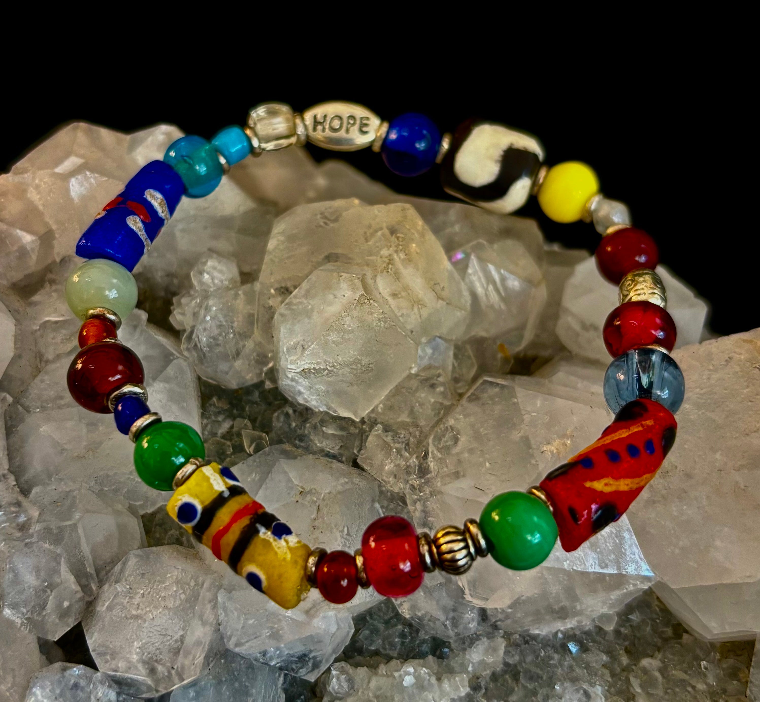 ✨ Hope Forward Uganda Trade Bead Bracelet ✨