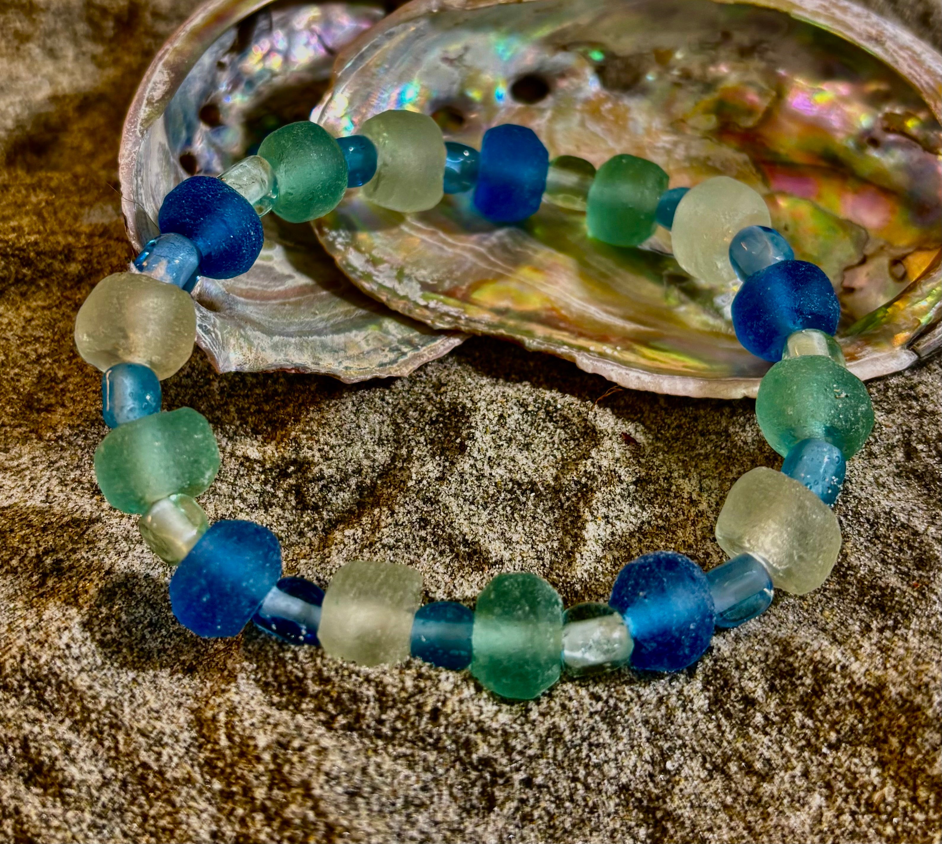 Coastal Tide Recycled Glass Bracelet