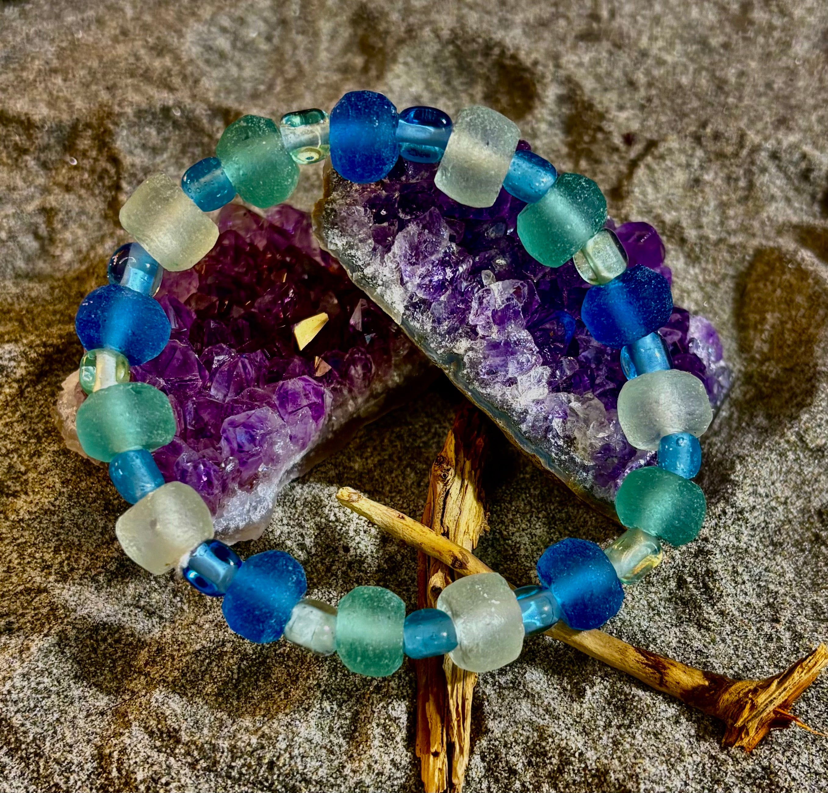 Coastal Tide Recycled Glass Bracelet