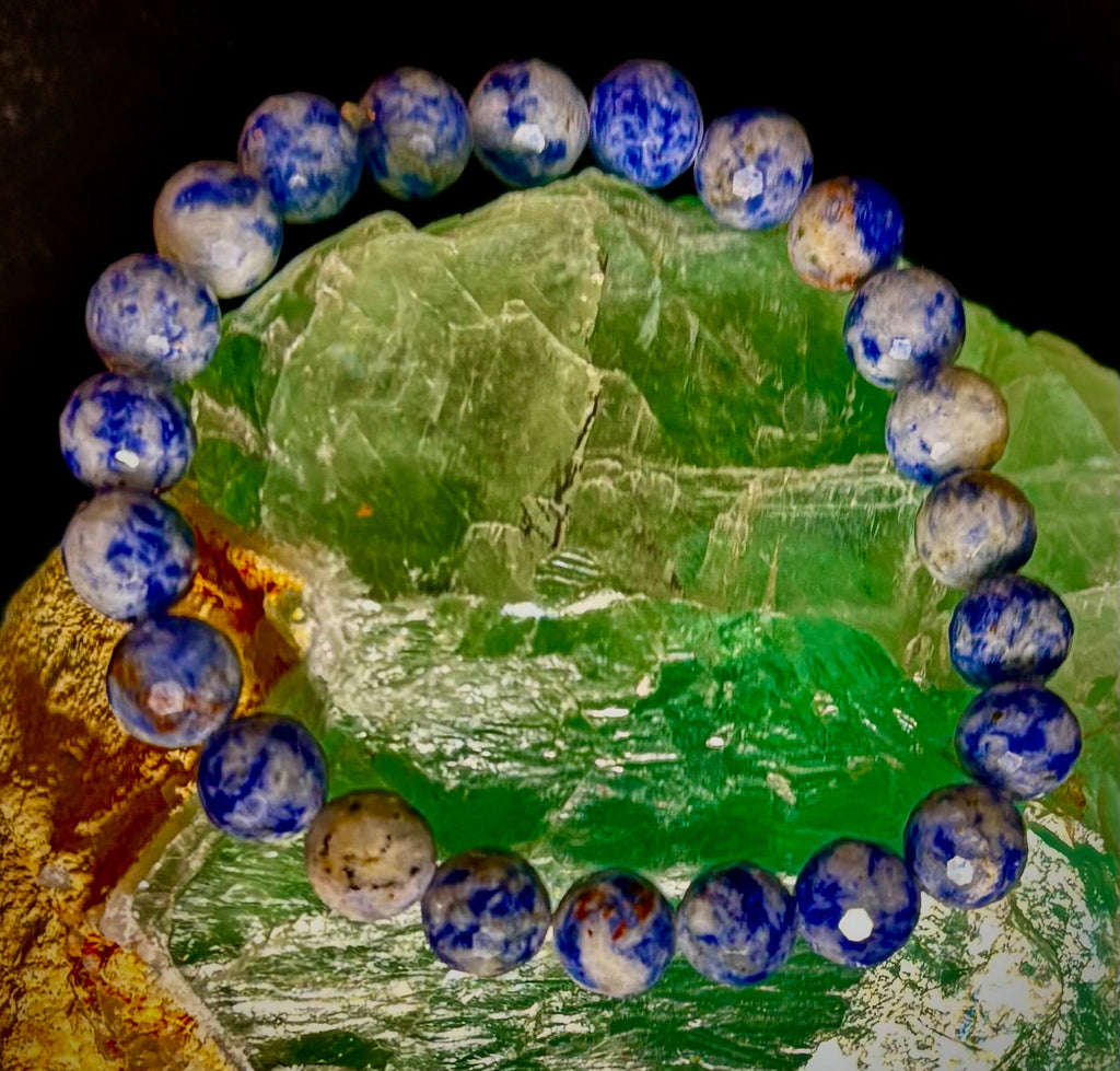 Ocean Stone Blue Spot Jasper Bracelet
