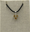 Sterling Silver Triple Round Citrine Pendant