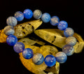 Blue Moon Tide – Natural Blue Banded Agate Bracelet