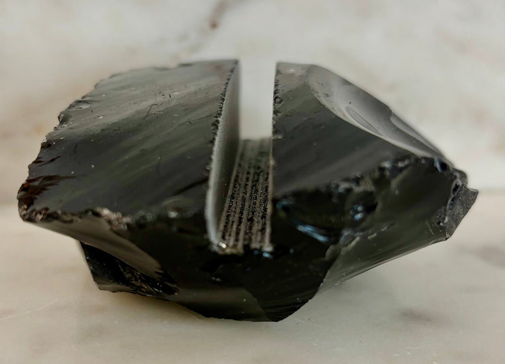 Natural Crystal Card Holder - Raw Crystal Business Card or Card Display (Various Stone Choices)