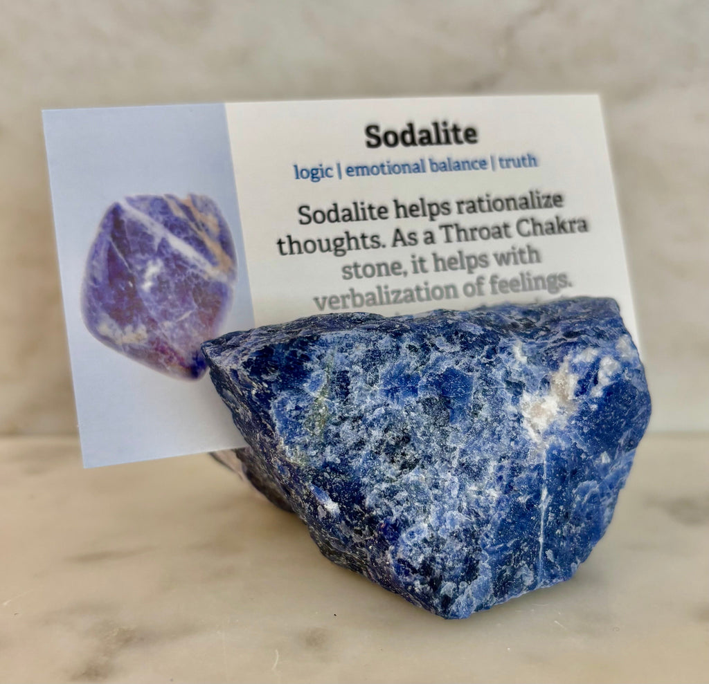 Natural Crystal Card Holder - Raw Crystal Business Card or Card Display (Various Stone Choices)