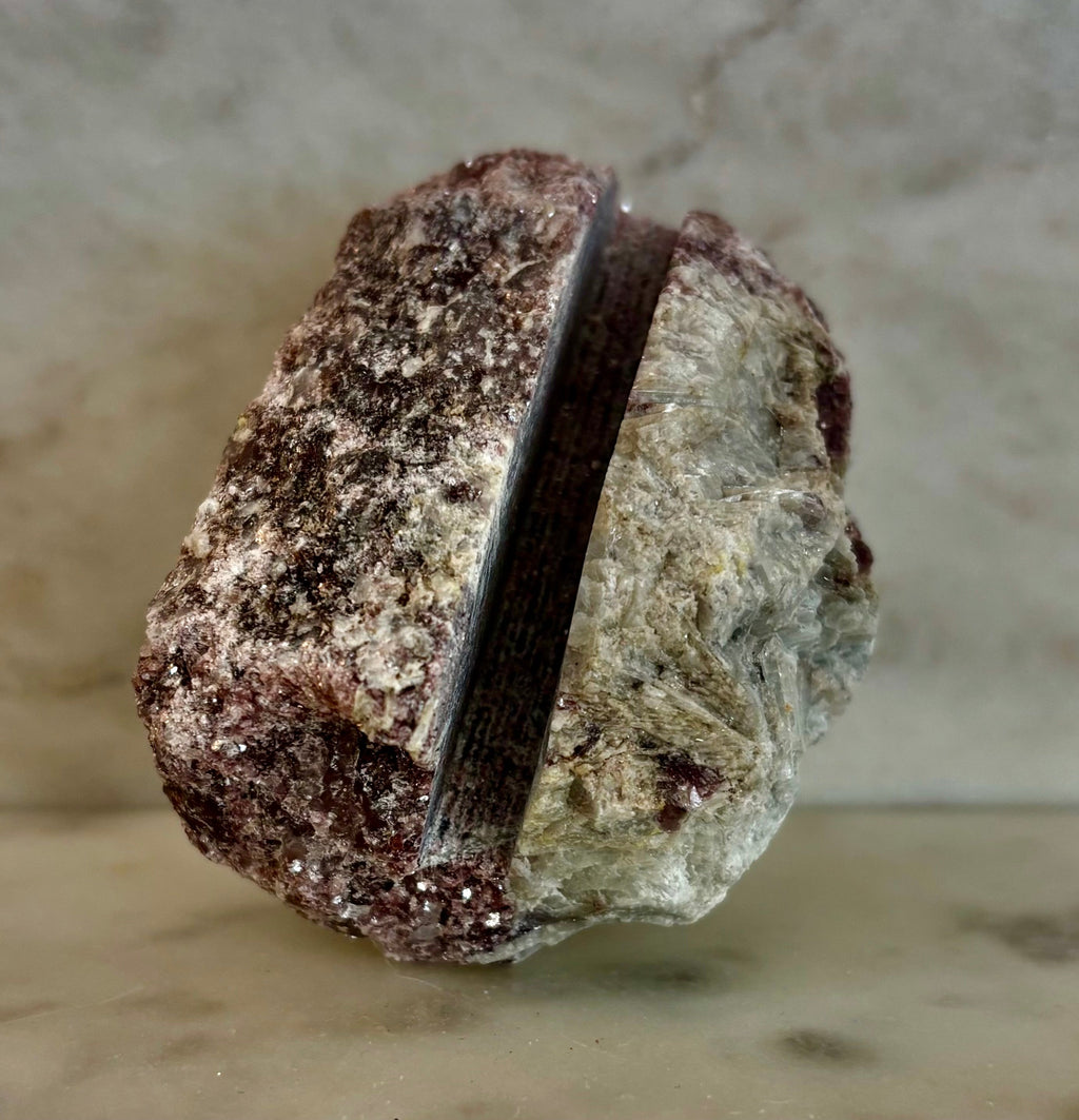 Natural Crystal Card Holder - Raw Crystal Business Card or Card Display (Various Stone Choices)