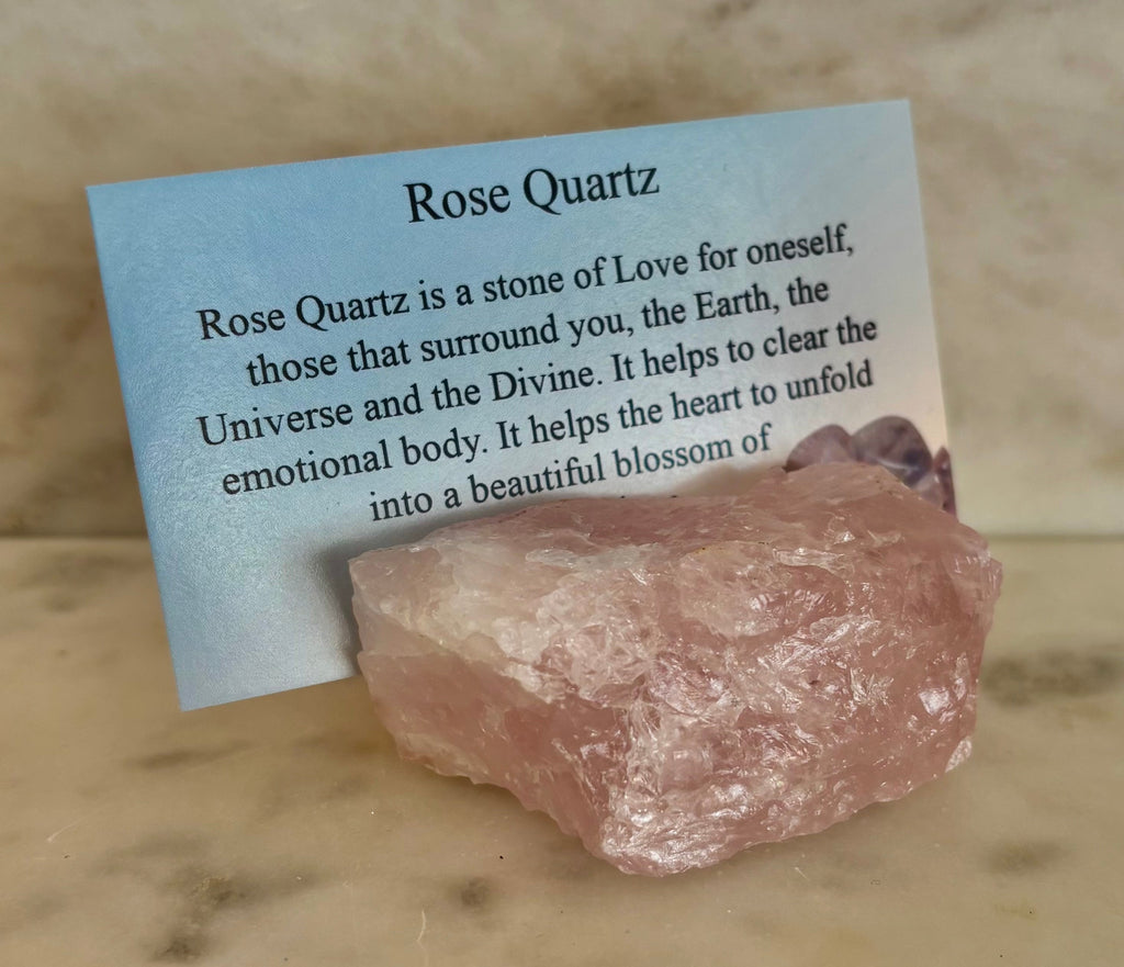 Natural Crystal Card Holder - Raw Crystal Business Card or Card Display (Various Stone Choices)