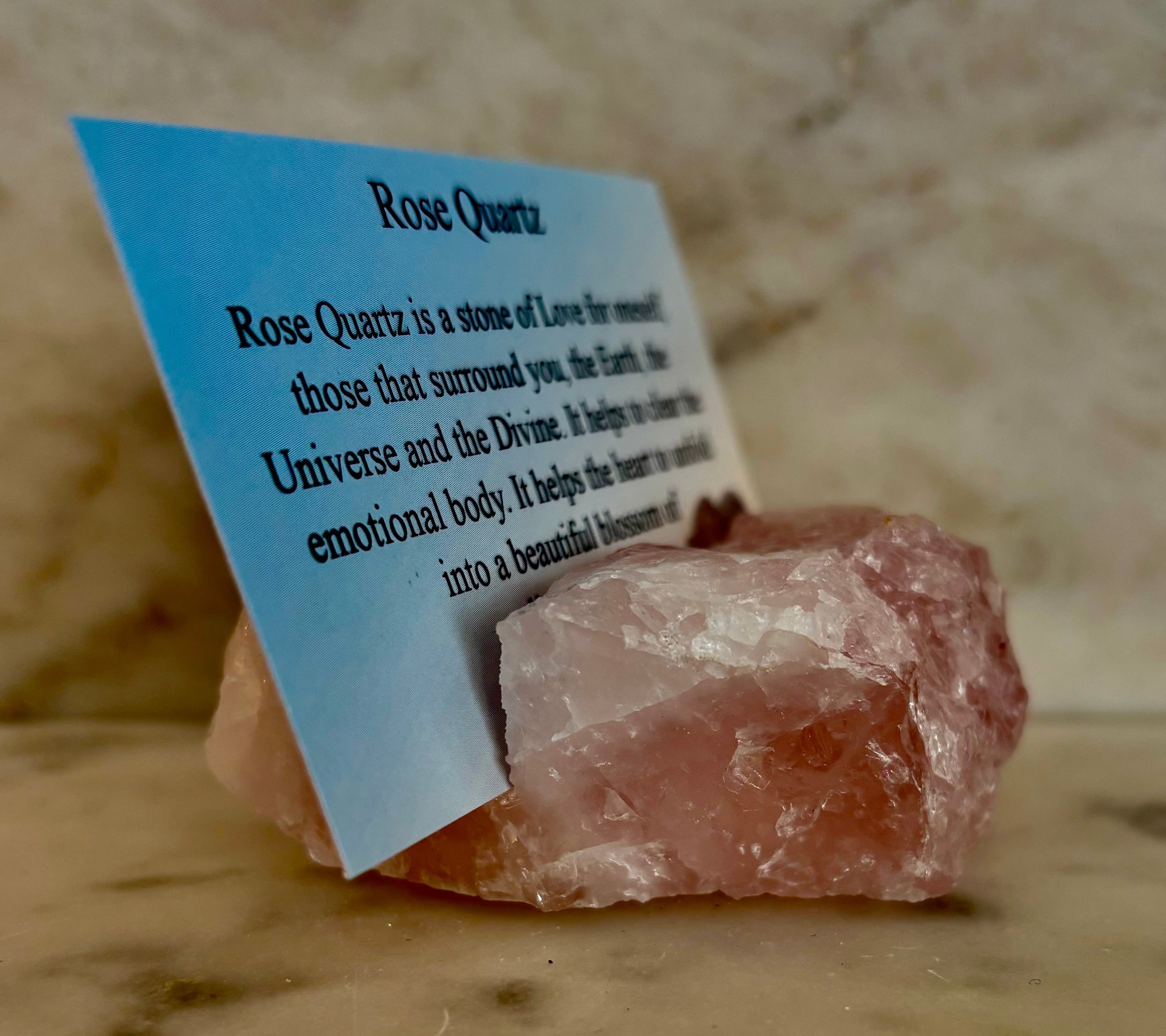 Natural Crystal Card Holder - Raw Crystal Business Card or Card Display (Various Stone Choices)