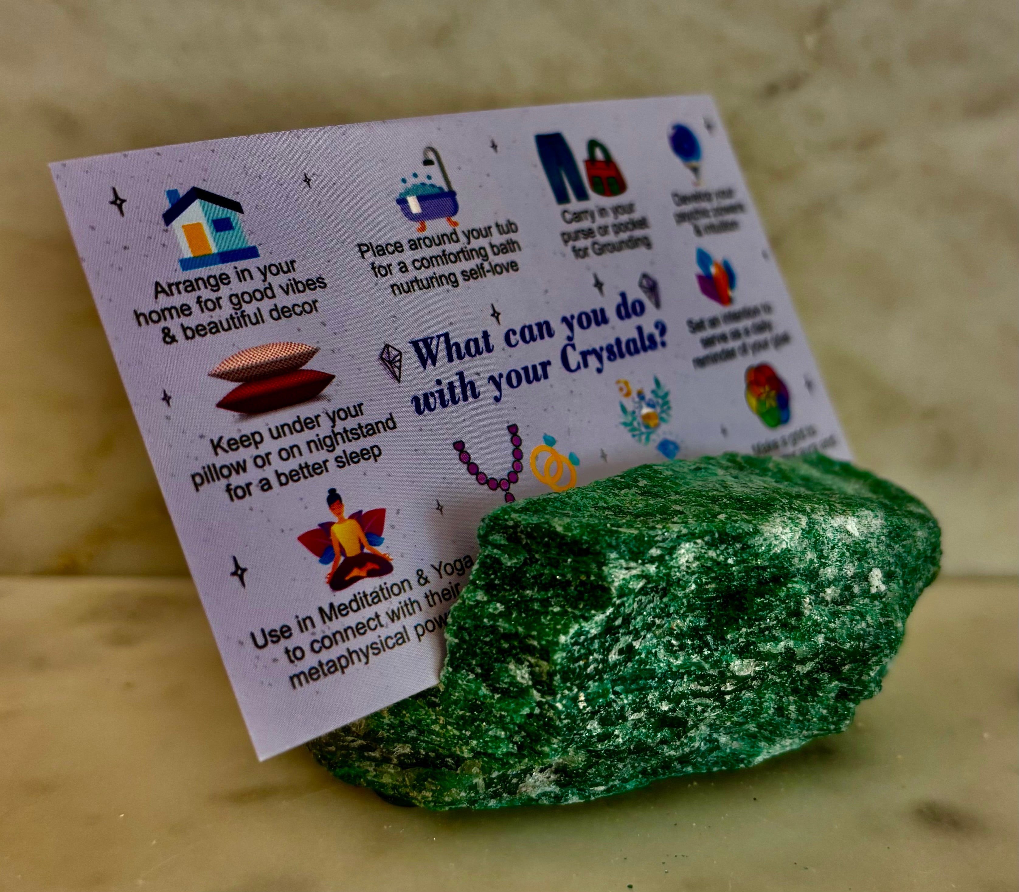 Natural Crystal Card Holder - Raw Crystal Business Card or Card Display (Various Stone Choices)