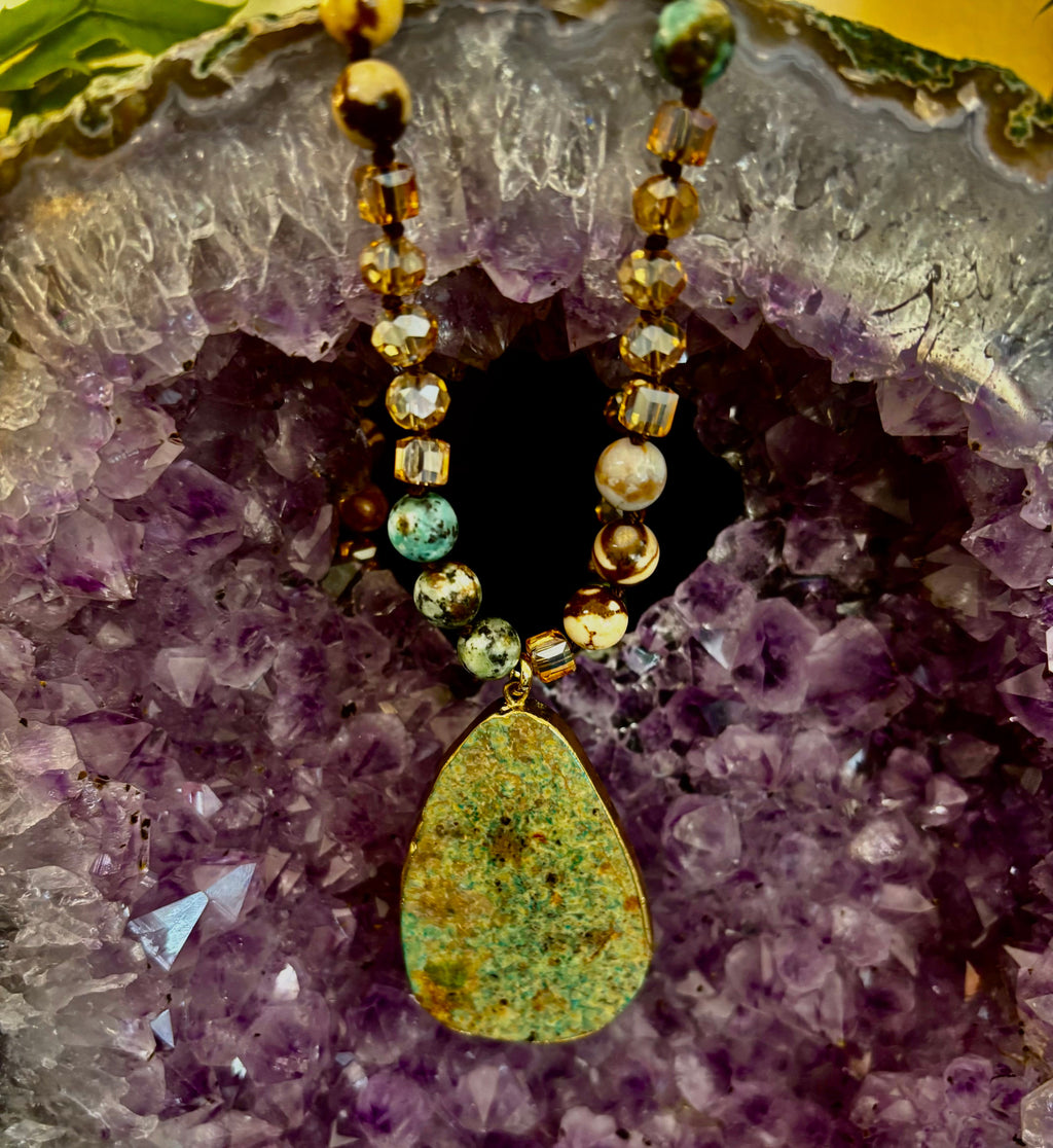 Desert Oasis Jade Statement Necklace