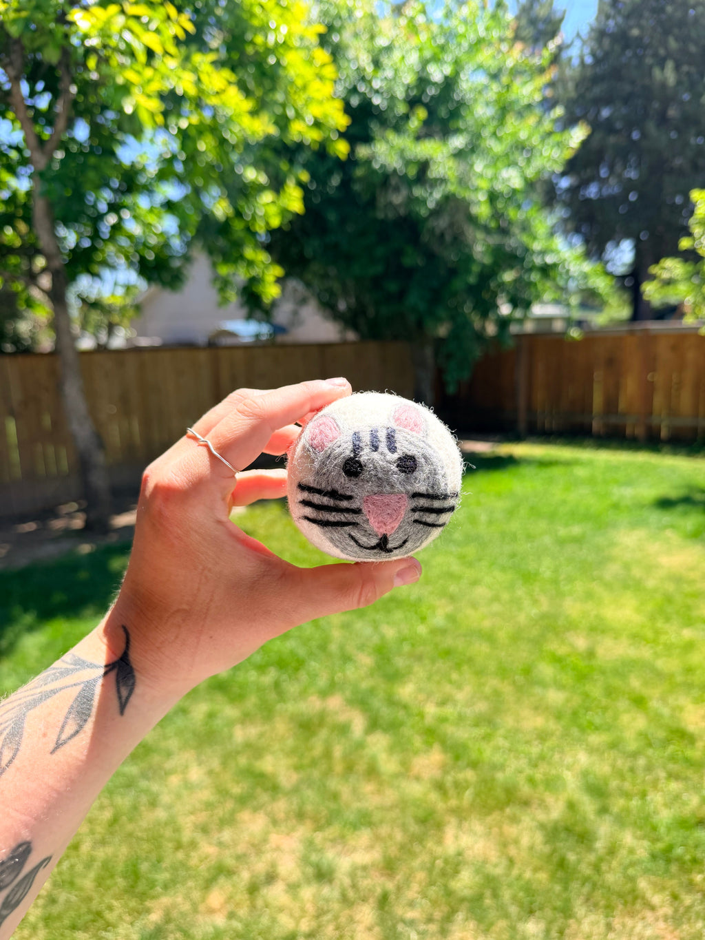 Organic Wool Dryer Balls--Gracie the Cat