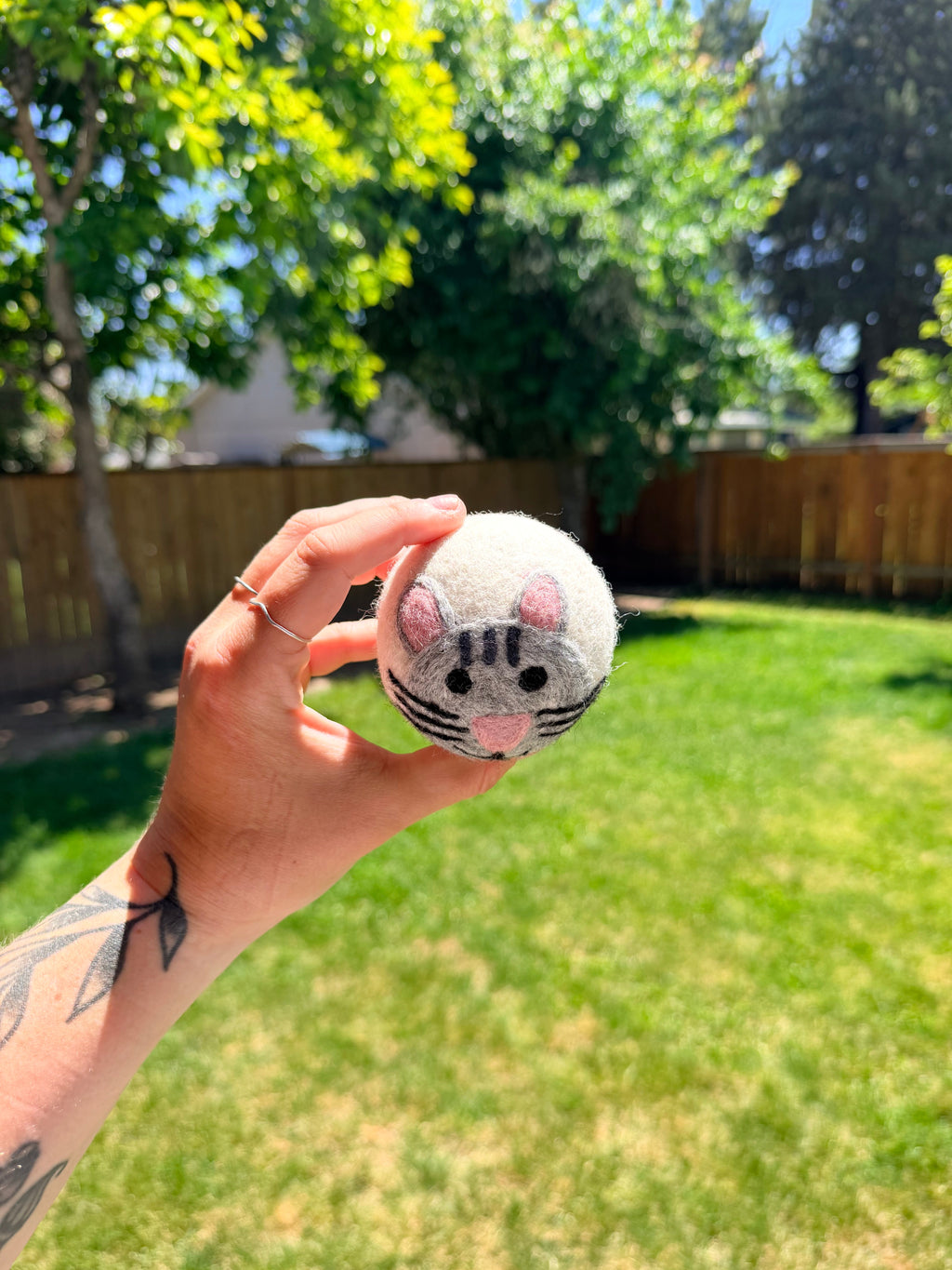 Organic Wool Dryer Balls--Gracie the Cat