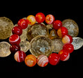 Fiery Spirit Red Banded Agate Bracelet