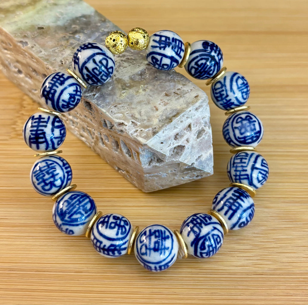 Blue Willow Chinoiserie Bracelet