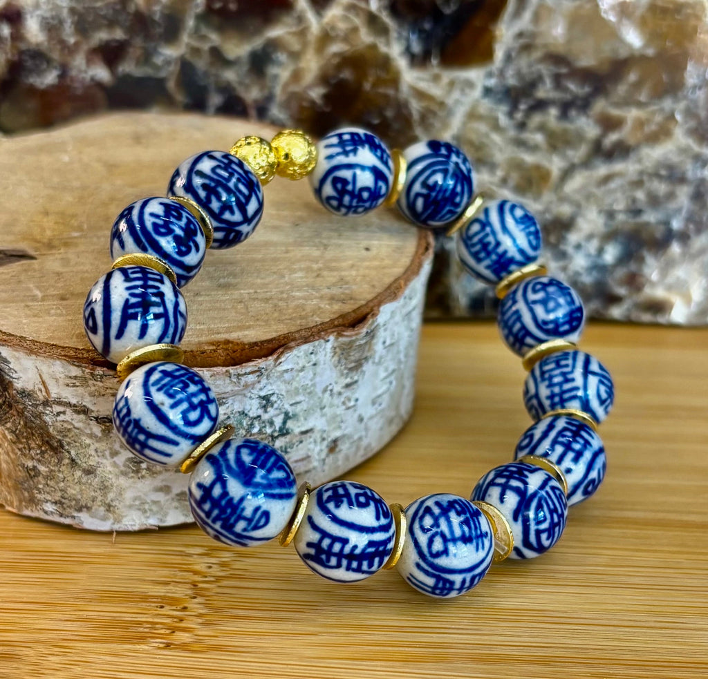 Blue Willow Chinoiserie Bracelet