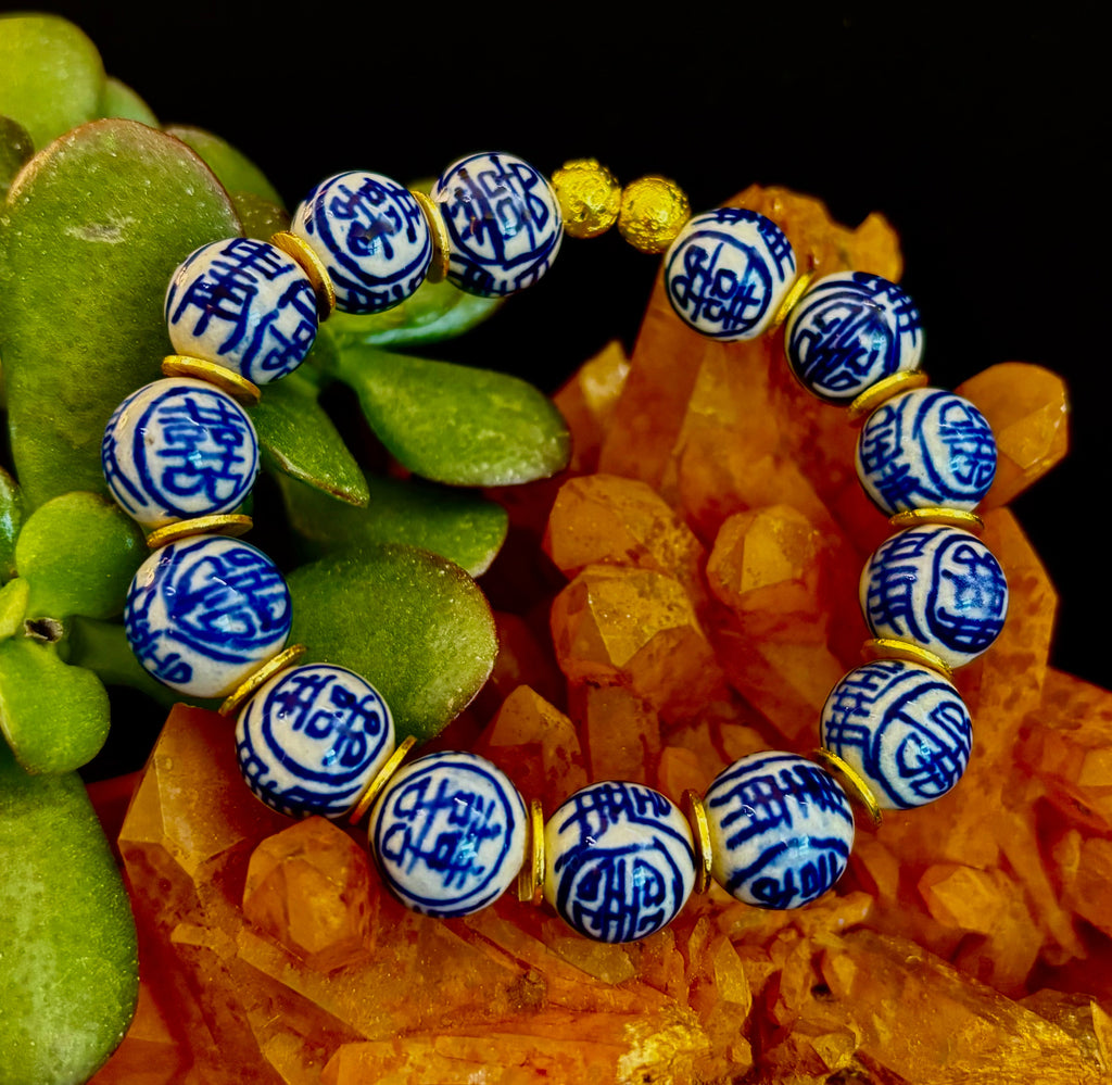 Blue Willow Chinoiserie Bracelet