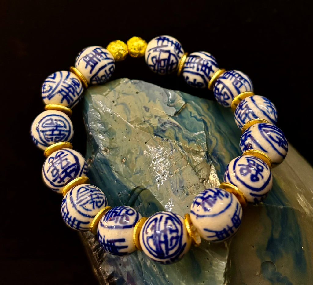 Blue Willow Chinoiserie Bracelet