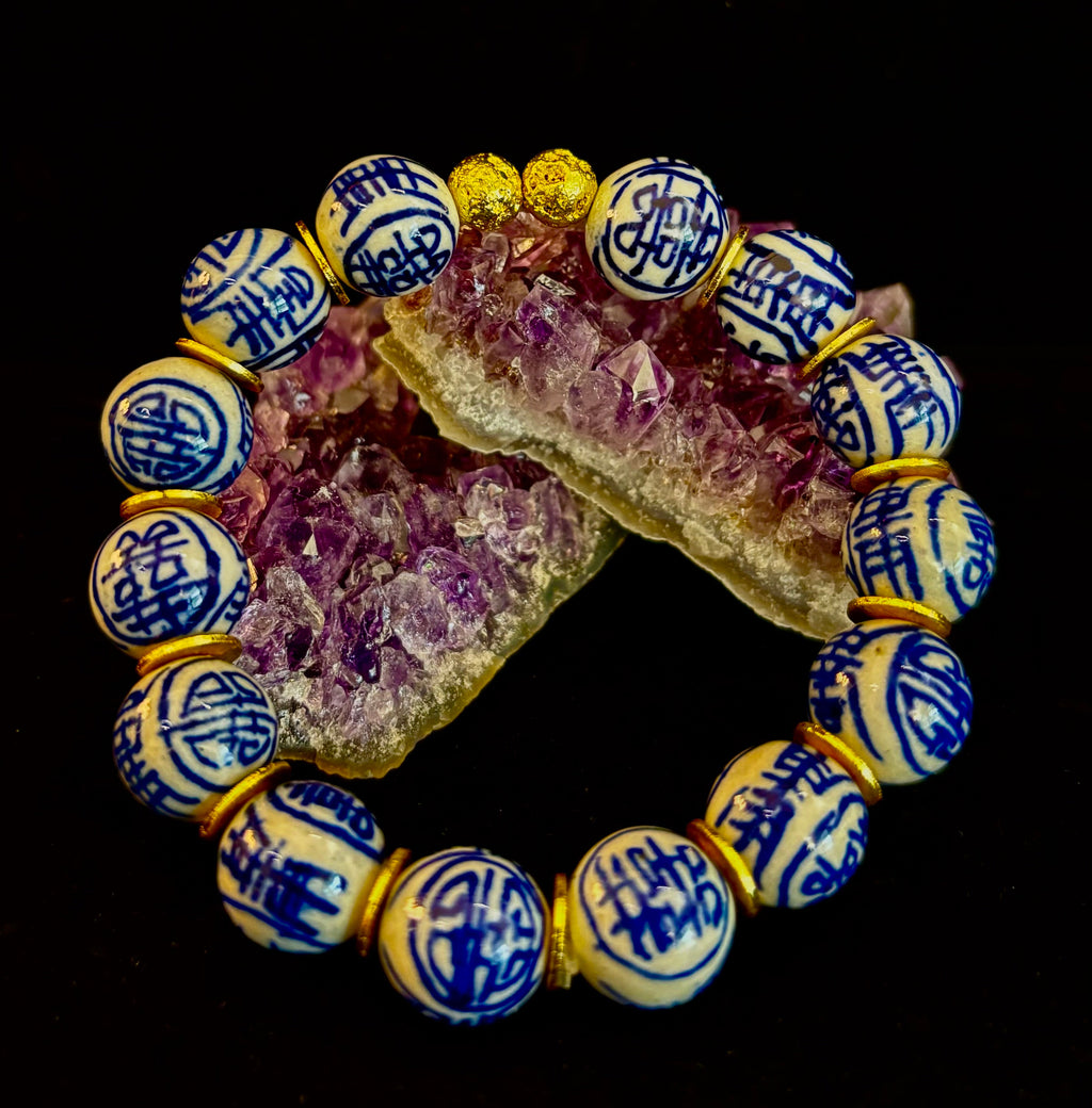 Blue Willow Chinoiserie Bracelet
