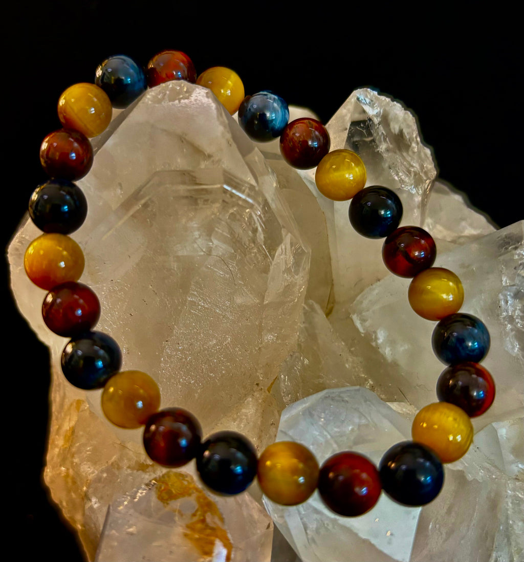 Triple Power Tiger Eye Bracelet