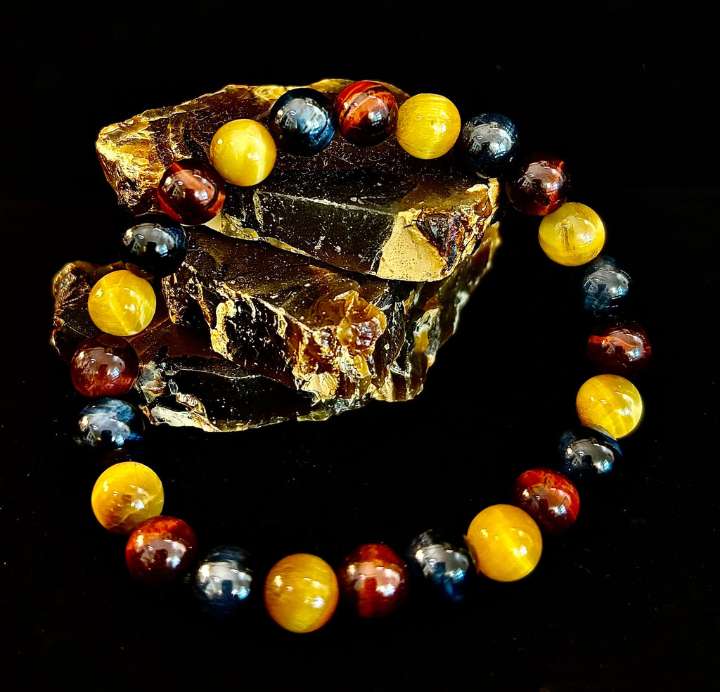 Triple Power Tiger Eye Bracelet