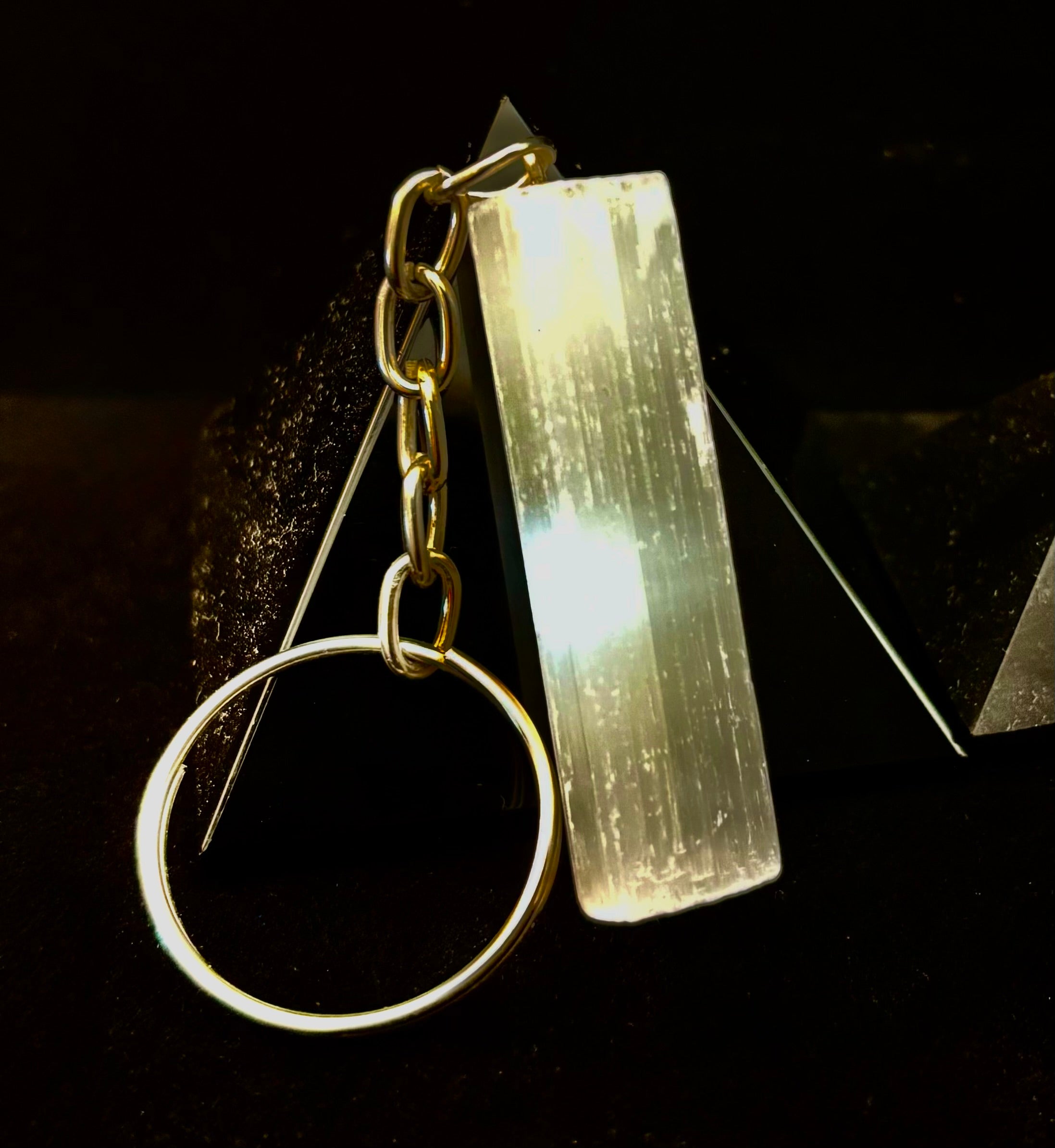 Selenite Energy Cleanse Keychain