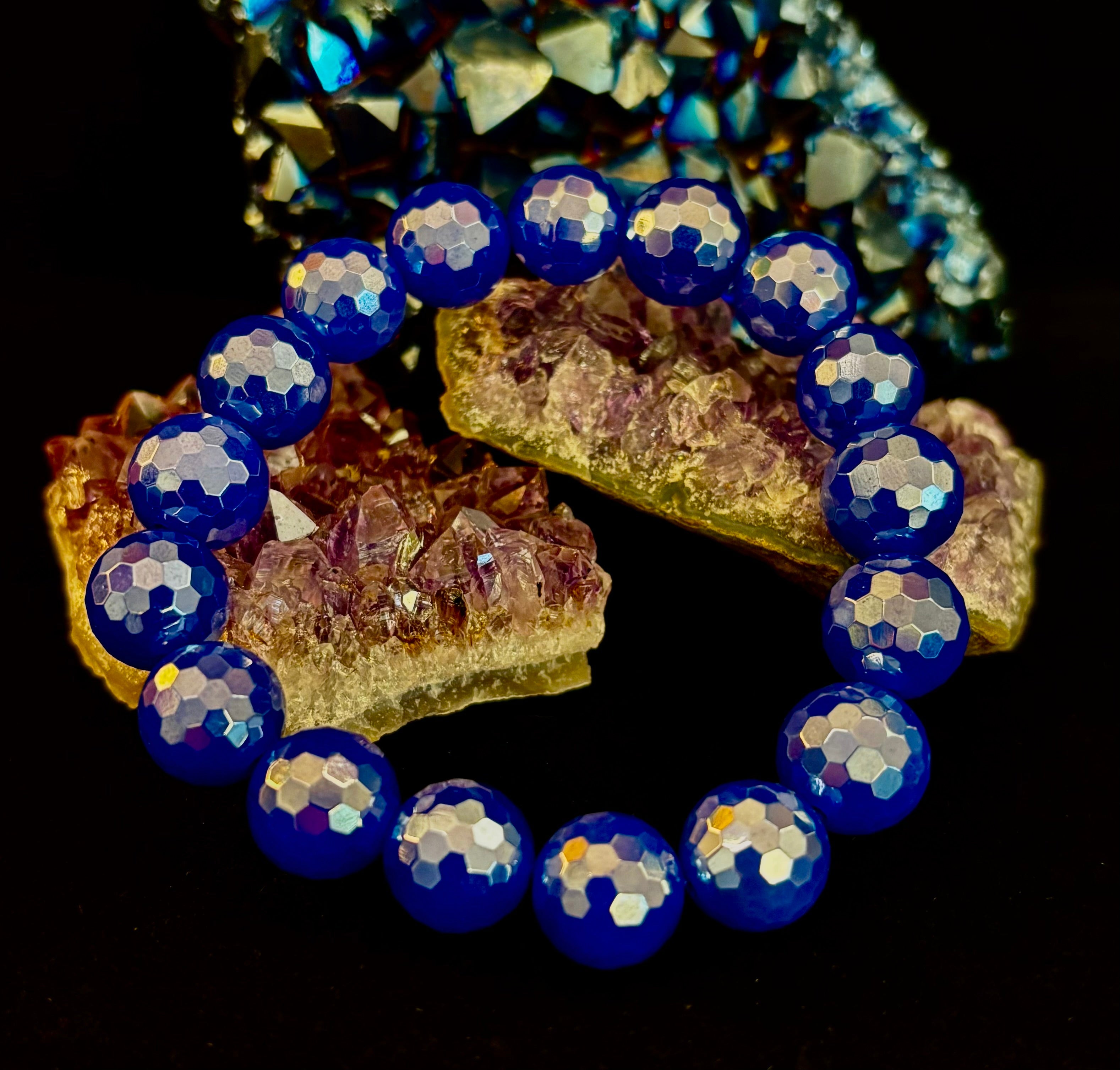 Disco Blue Agate Bracelet