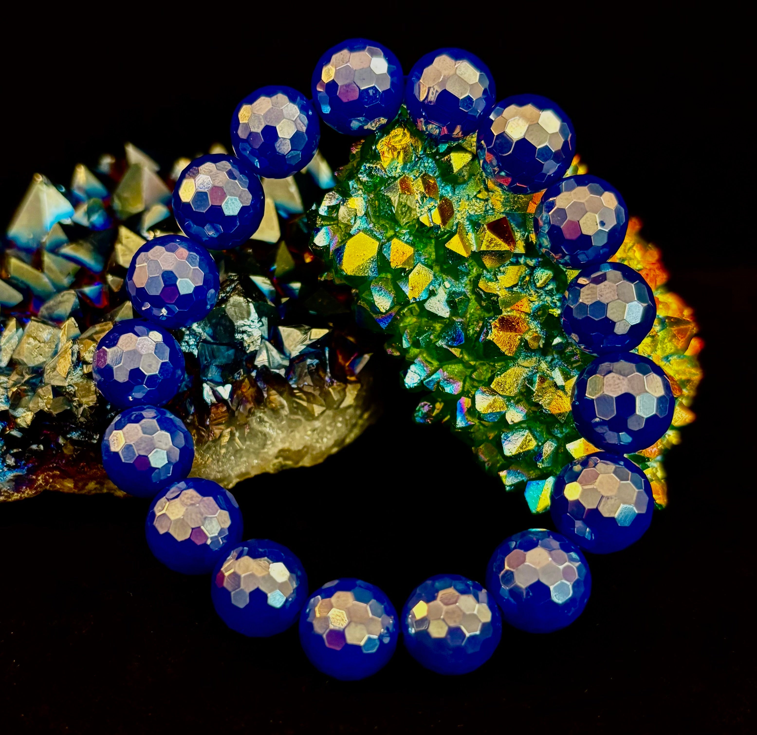 Disco Blue Agate Bracelet