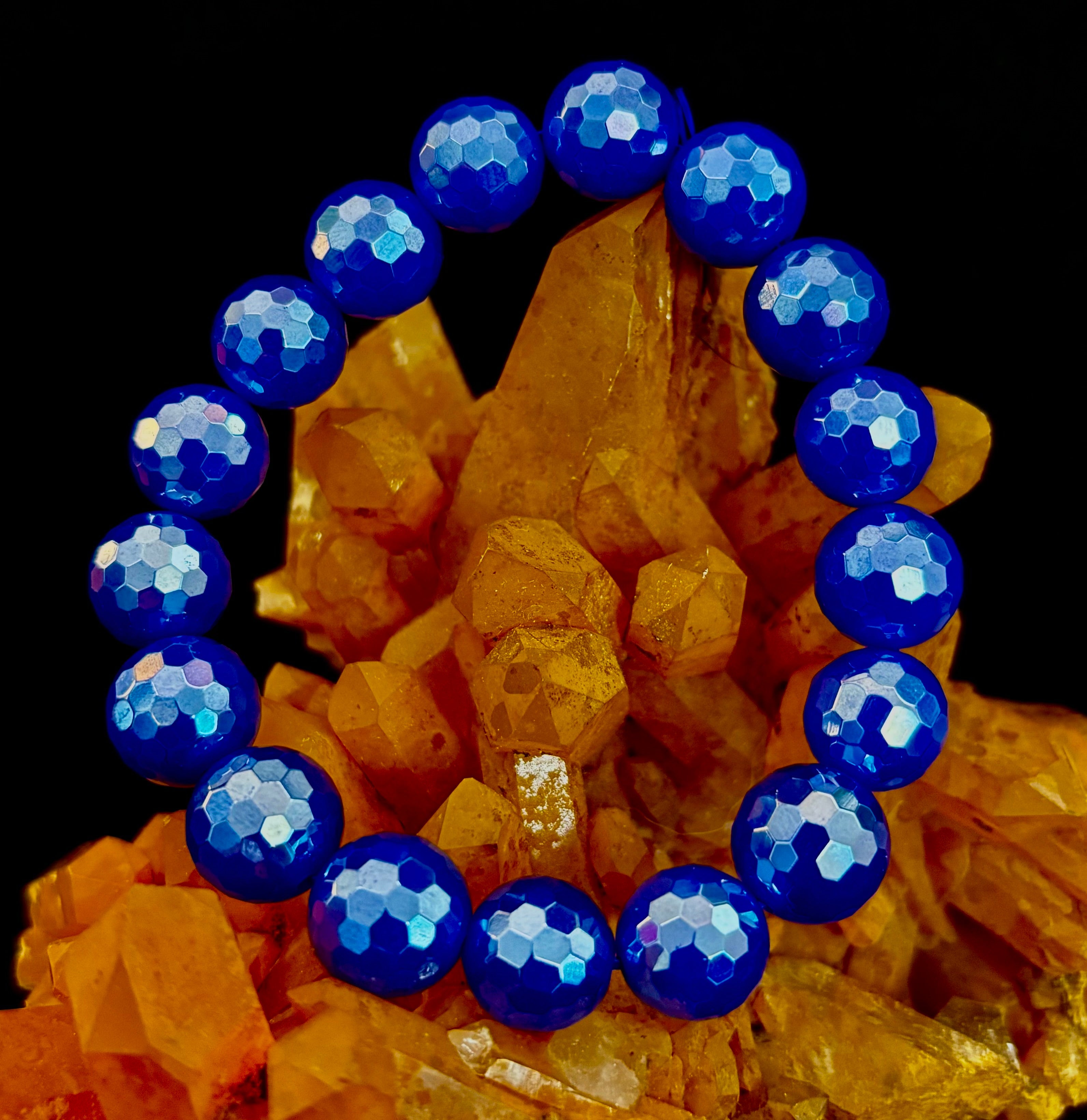 Disco Blue Agate Bracelet