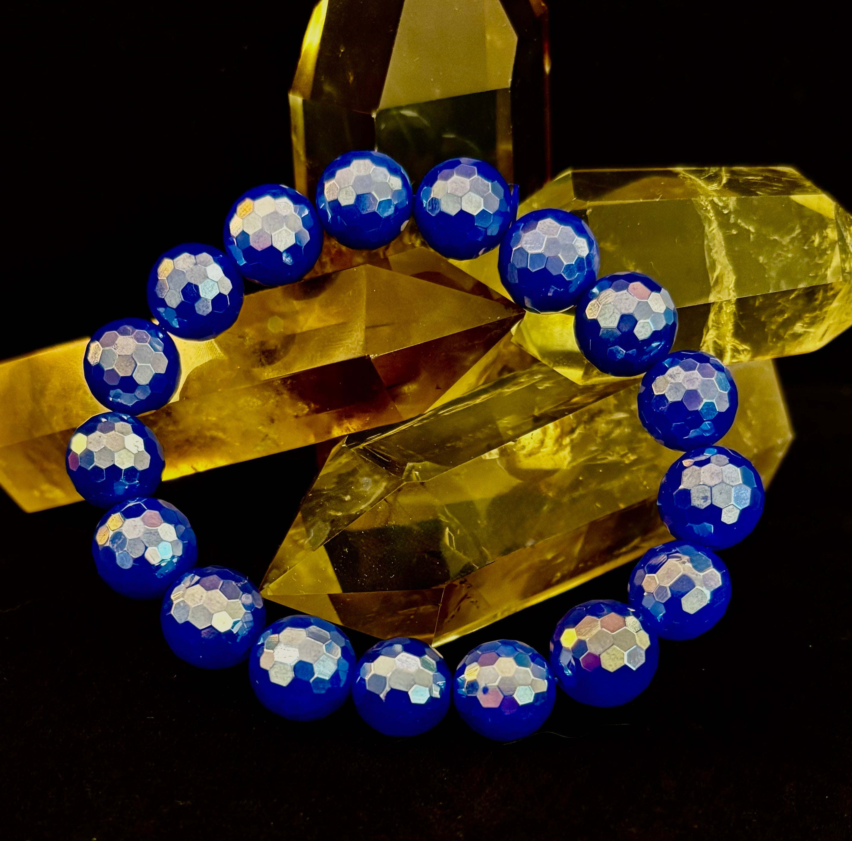 Disco Blue Agate Bracelet