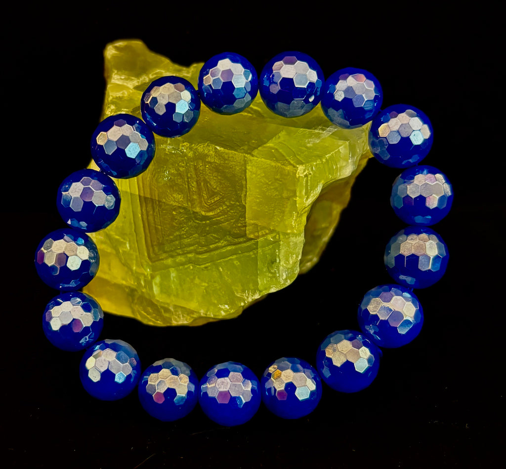 Disco Blue Agate Bracelet