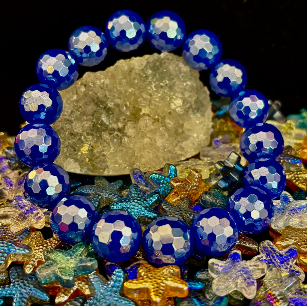 Disco Blue Agate Bracelet