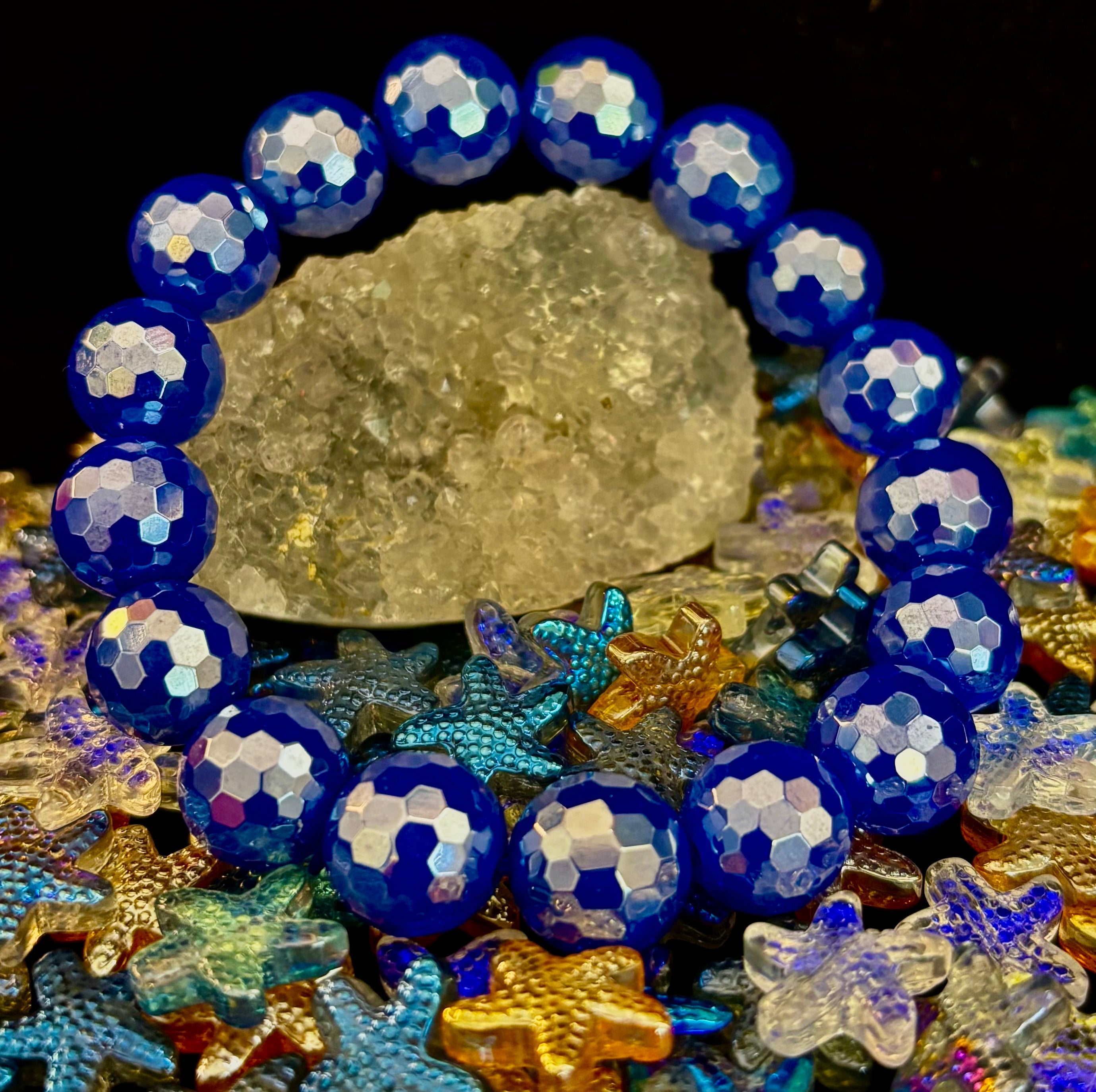 Disco Blue Agate Bracelet