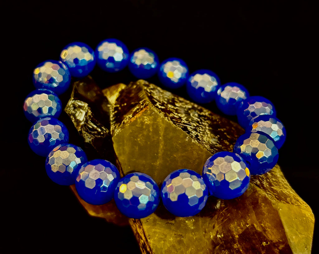 Disco Blue Agate Bracelet