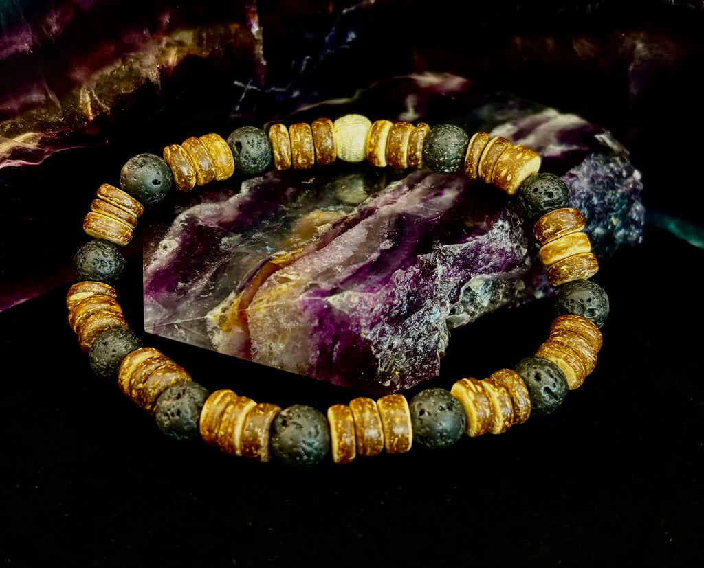 Rooted Journey Wooden Bracelet (8" for Large Wrists)