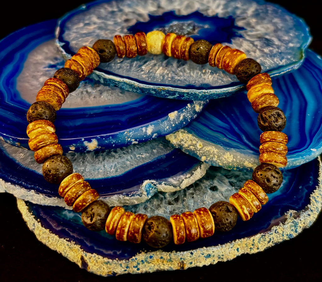 Rooted Journey Wooden Bracelet (8" for Large Wrists)