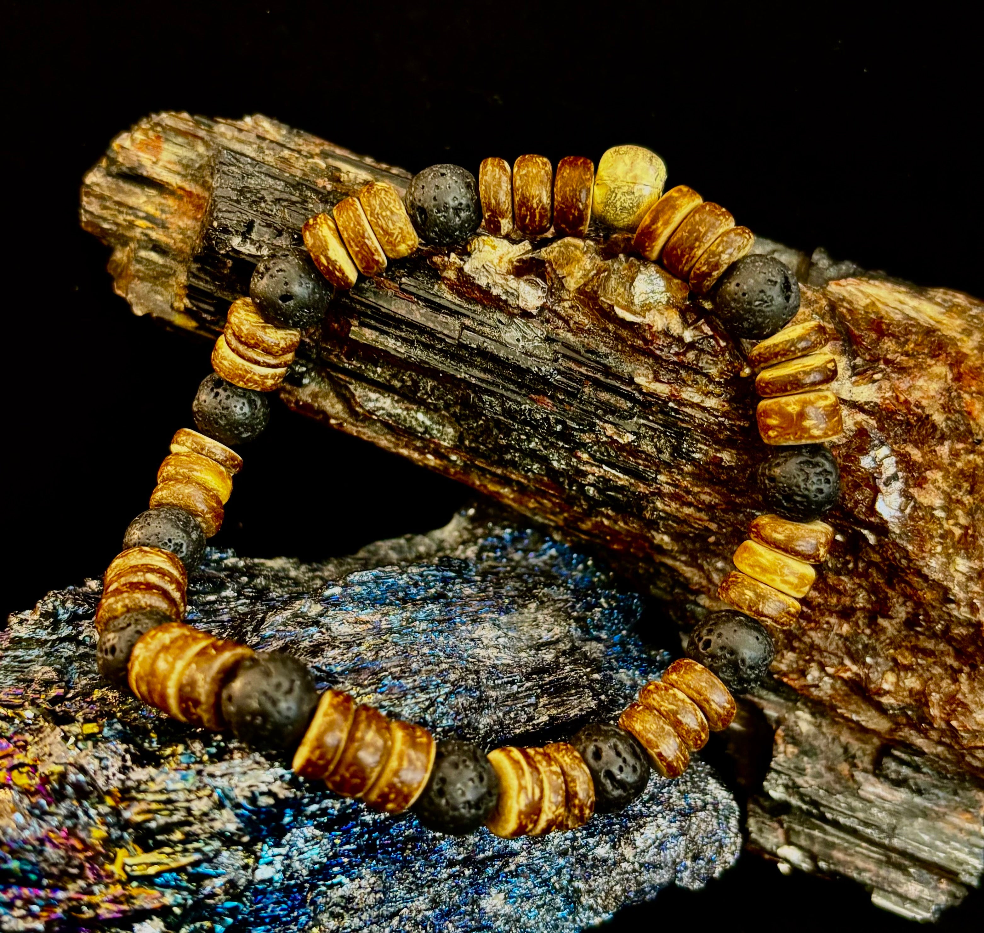 Rooted Journey Wooden Bracelet (8" for Large Wrists)