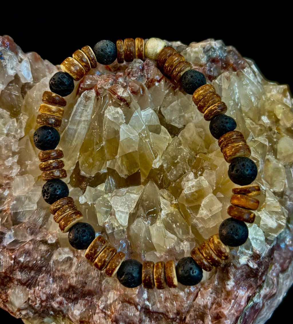 Rooted Journey Wooden Bracelet (8" for Large Wrists)
