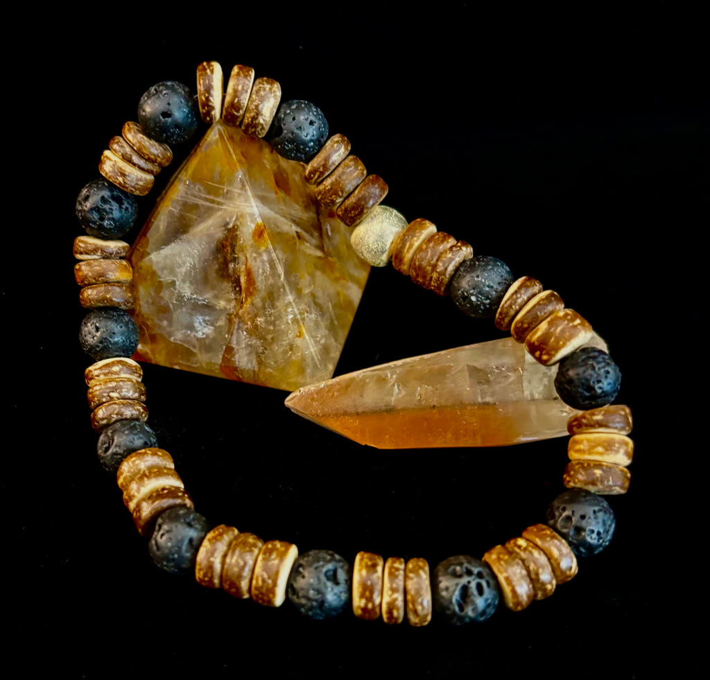 Rooted Journey Wooden Bracelet (8" for Large Wrists)