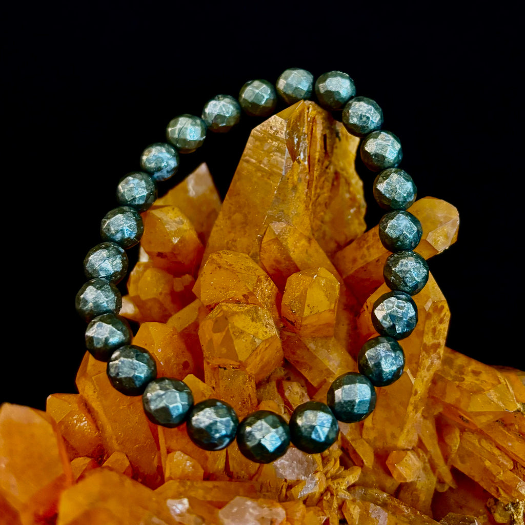 Prosper in Purpose – Pyrite Polyhedral Bracelet