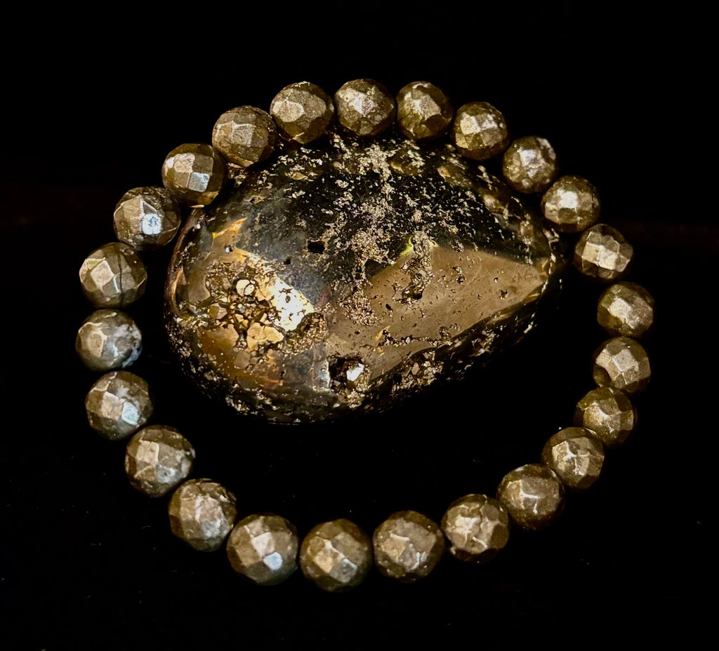 Prosper in Purpose – Pyrite Polyhedral Bracelet