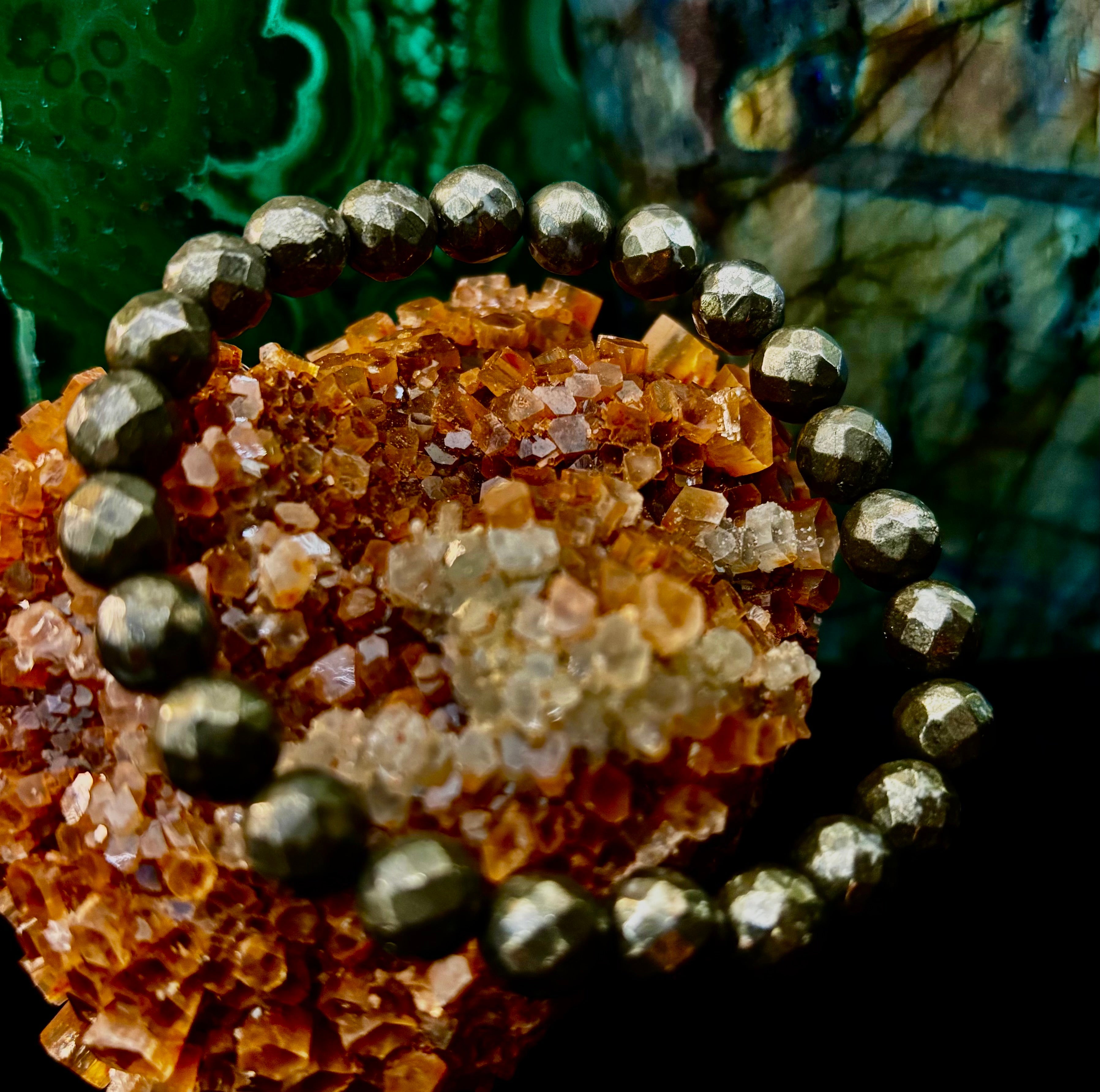 Prosper in Purpose – Pyrite Polyhedral Bracelet