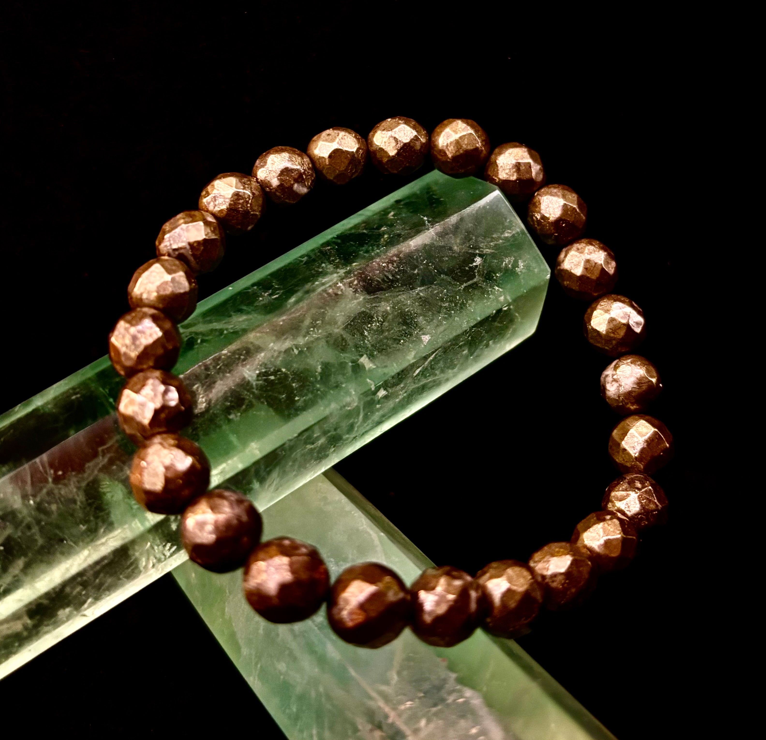 Prosper in Purpose – Pyrite Polyhedral Bracelet