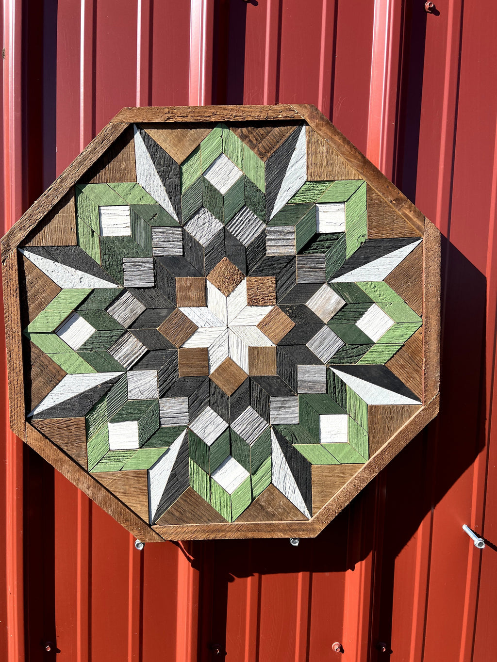 Amish Handmade Barn Quilt Wall Art – Reclaimed Barn Wood – 20.75” x 20.75”