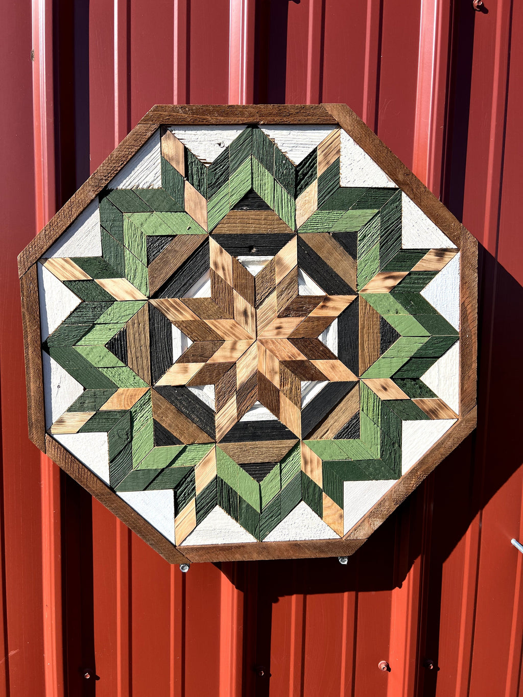 Amish Handmade Barn Quilt Wall Art – Reclaimed Barn Wood – 20.75” x 20.75”