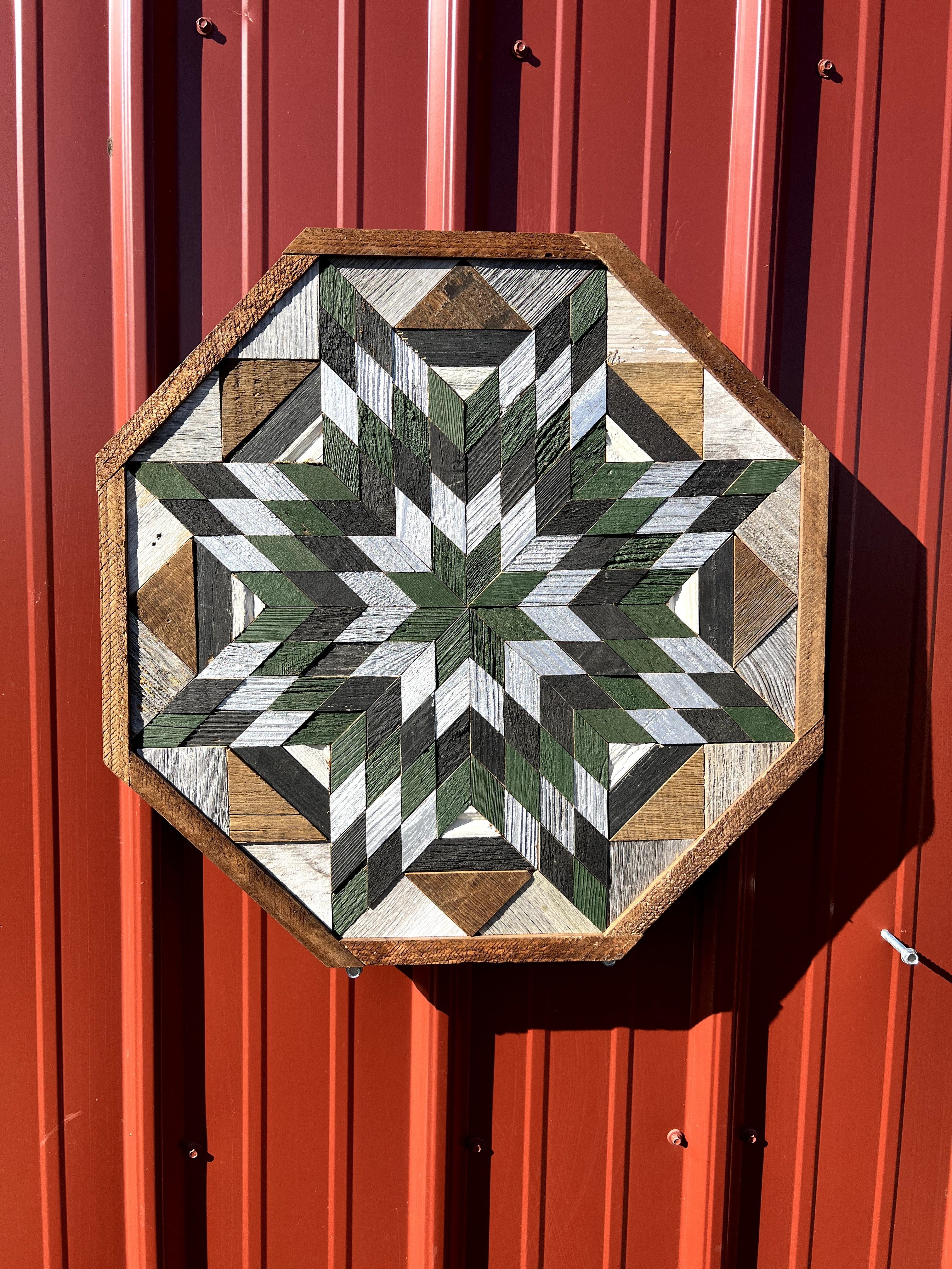 Amish Handmade Barn Quilt Wall Art – Reclaimed Barn Wood – 20.75” x 20.75”