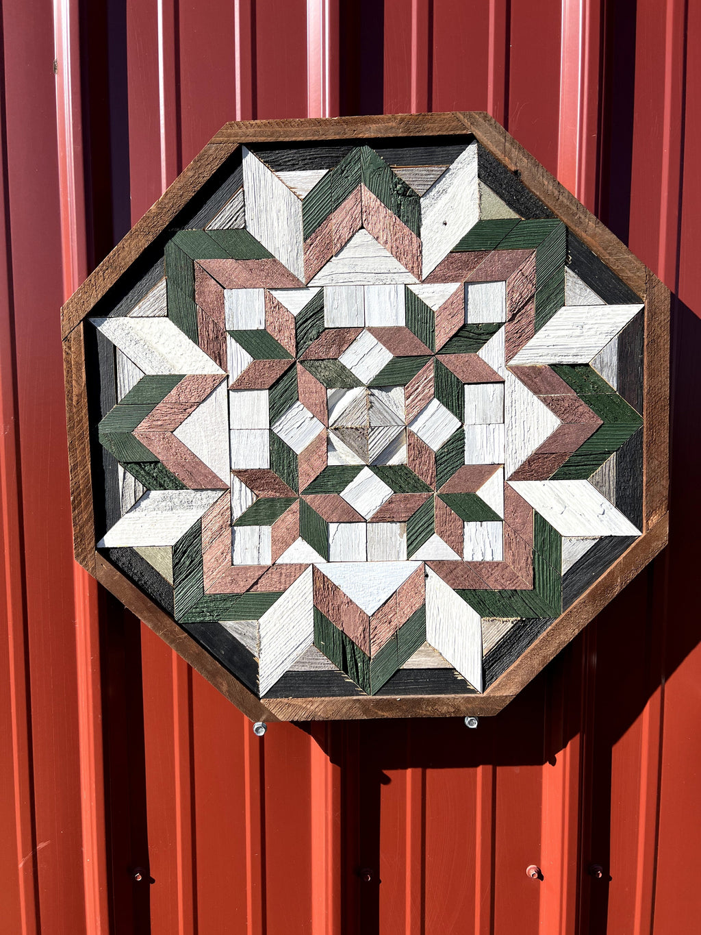 Amish Handmade Barn Quilt Wall Art – Reclaimed Barn Wood – 20.75” x 20.75”