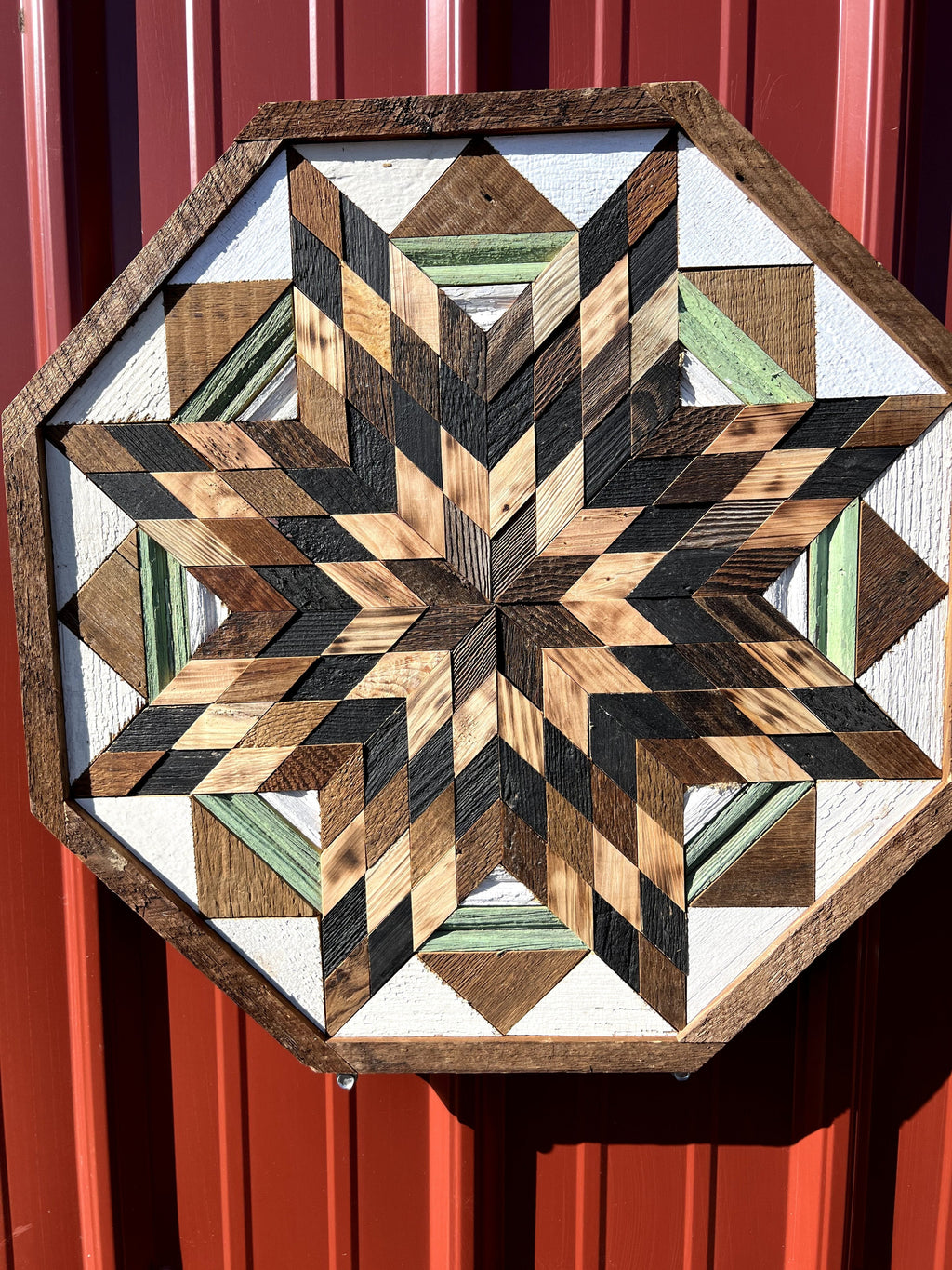 Amish Handmade Barn Quilt Wall Art – Reclaimed Barn Wood – 20.75” x 20.75”
