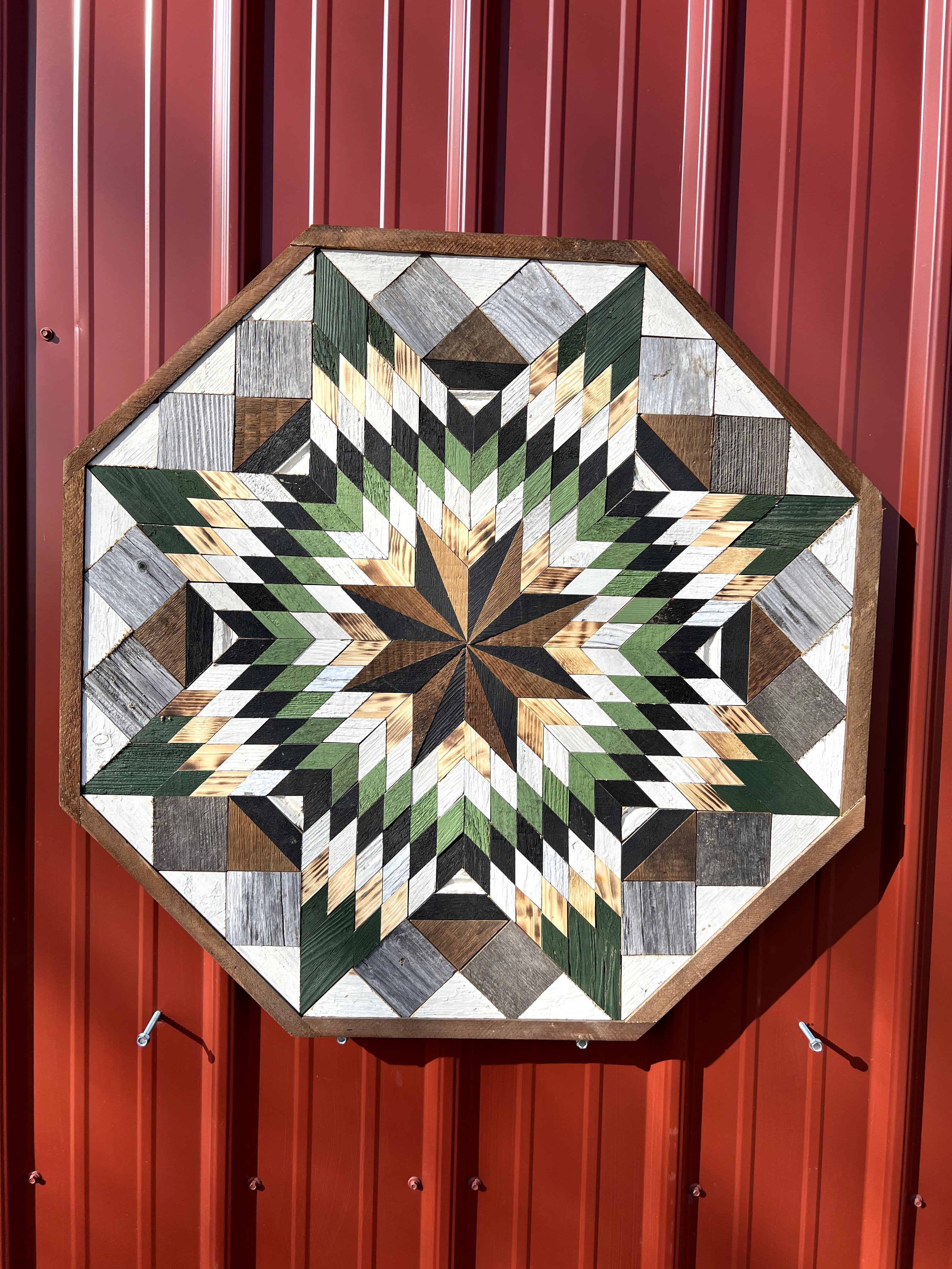Amish Handmade Barn Quilt Wall Art – Reclaimed Barn Wood – 30.5” x 30.5”