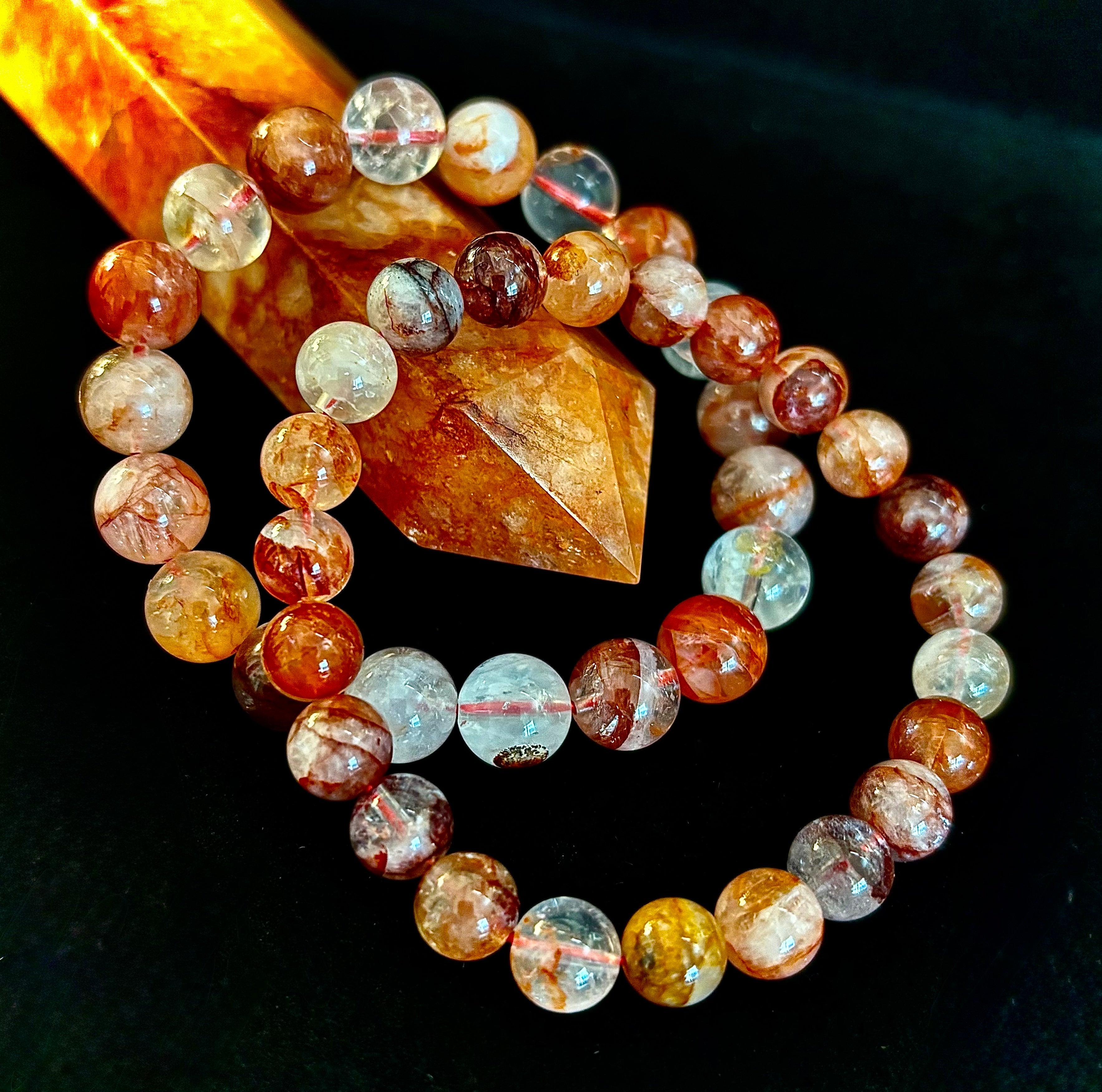 Ignite Within - Fire Quartz (Hematoid Quartz) Bracelet