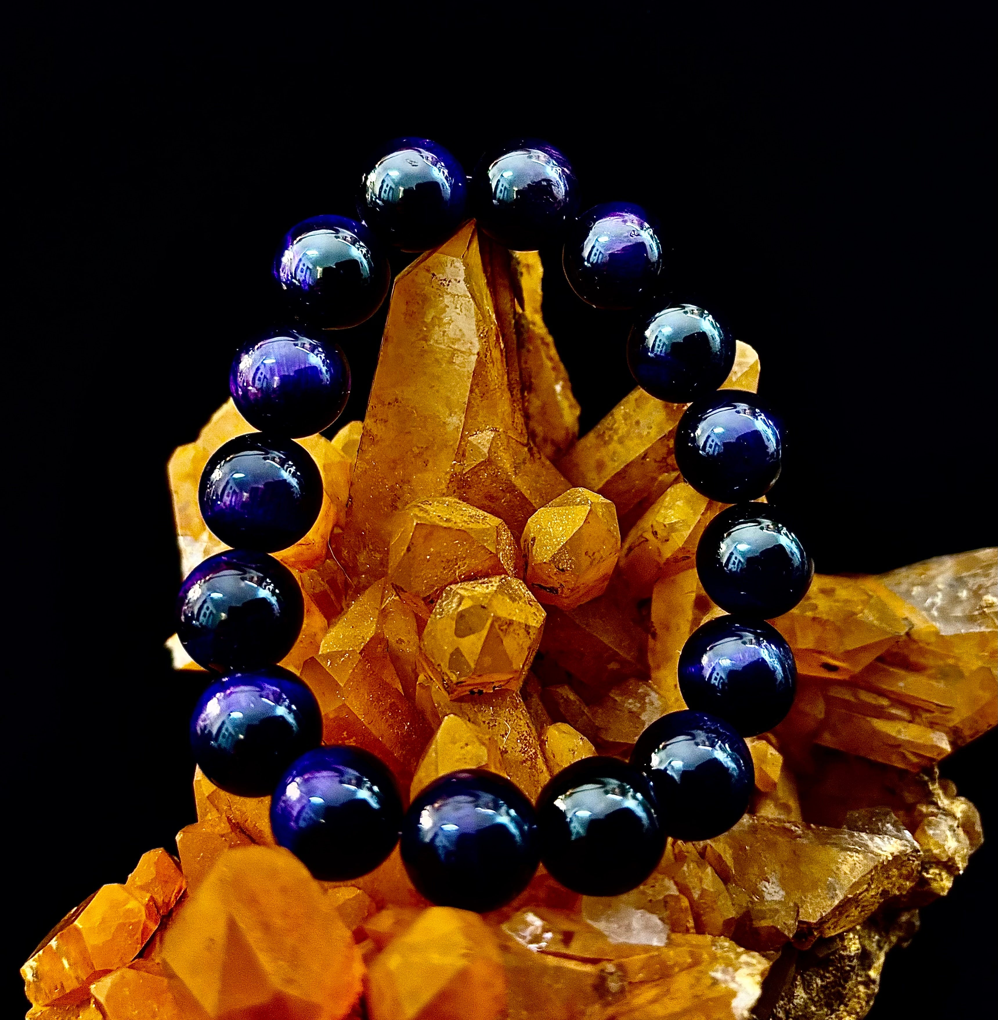 Midnight Majesty Dark Purple Agate Bracelet